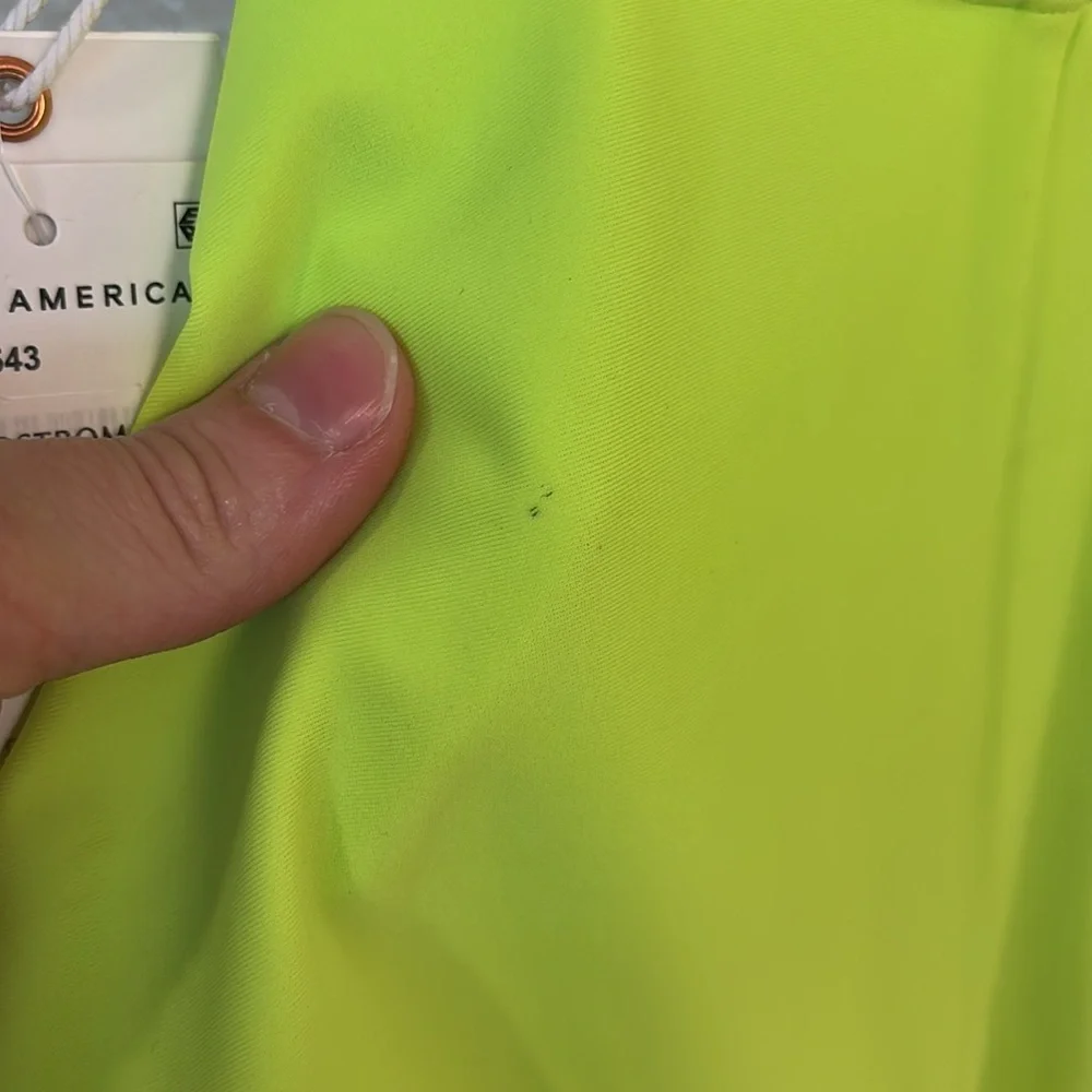 GOOD AMERICAN Always Sunny One- Piece Swimsuit in Electric Lime NWT - Picture 5 of 8